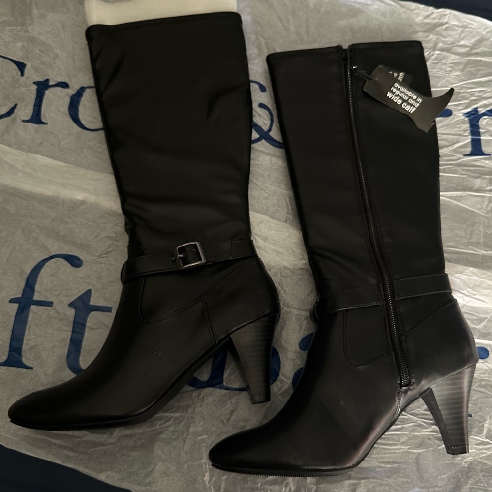 Croft & Barrow Black Heeled Boots
